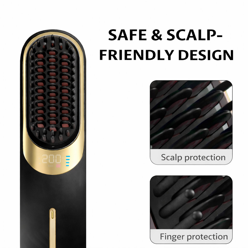 Cordless Ionic Hair Brush – Smooth, Frizz-Free Hair in Minutes