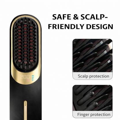 Cordless Ionic Hair Brush – Smooth, Frizz-Free Hair in Minutes