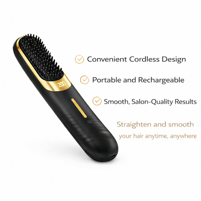 Cordless Ionic Hair Brush – Smooth, Frizz-Free Hair in Minutes