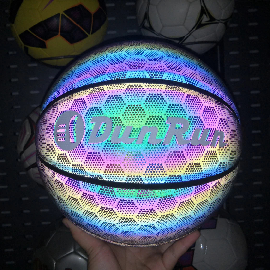 Magic Ball reflective rainbow basketball, size 7